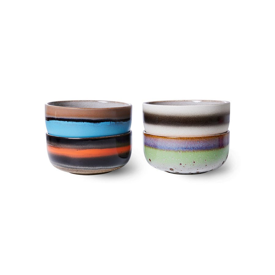 70s ceramics: dessert bowls, Freak out (set of 4) - Urban Nest