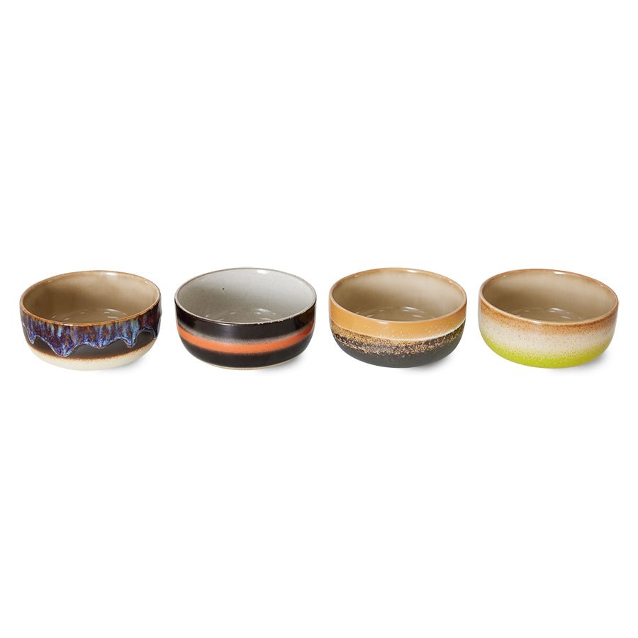 70s ceramics: dessert bowls, humus (set of 4) - Urban Nest
