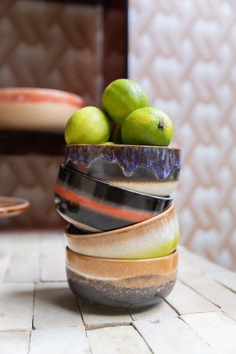70s ceramics: dessert bowls, humus (set of 4) - Urban Nest