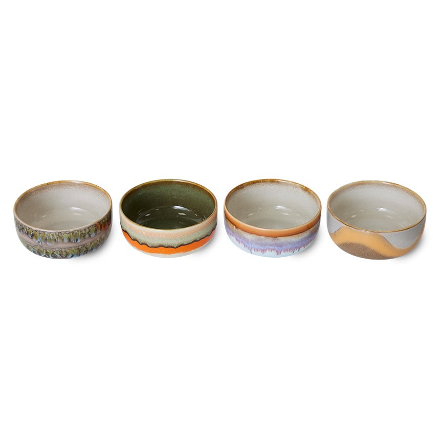 70s ceramics: dessert bowls, reef (set of 4) - Urban Nest
