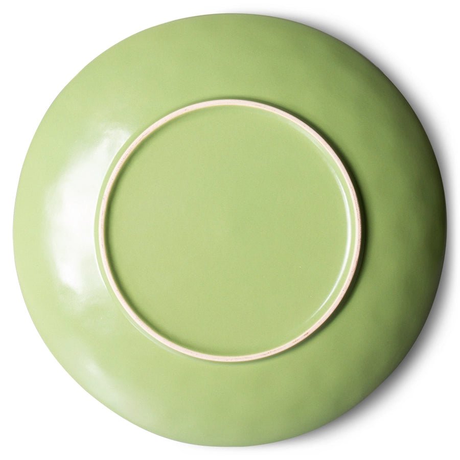 70's ceramics dinner plate: kiwi (set of 2) - Urban Nest