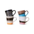 70s ceramics: espresso mugs, Funky (set of 4) - Urban Nest