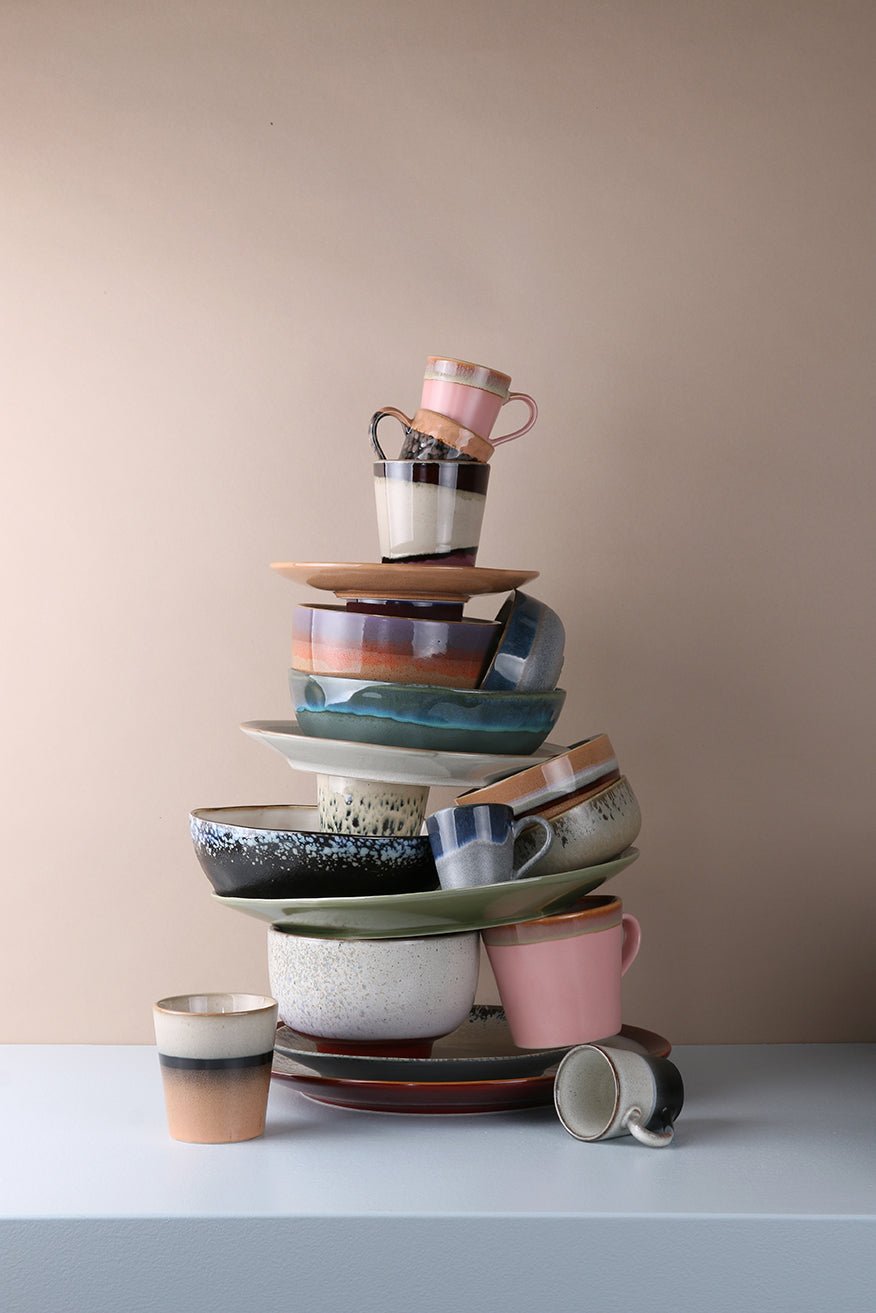 70's ceramics: espresso mugs - Polaris (set of 4) - Urban Nest