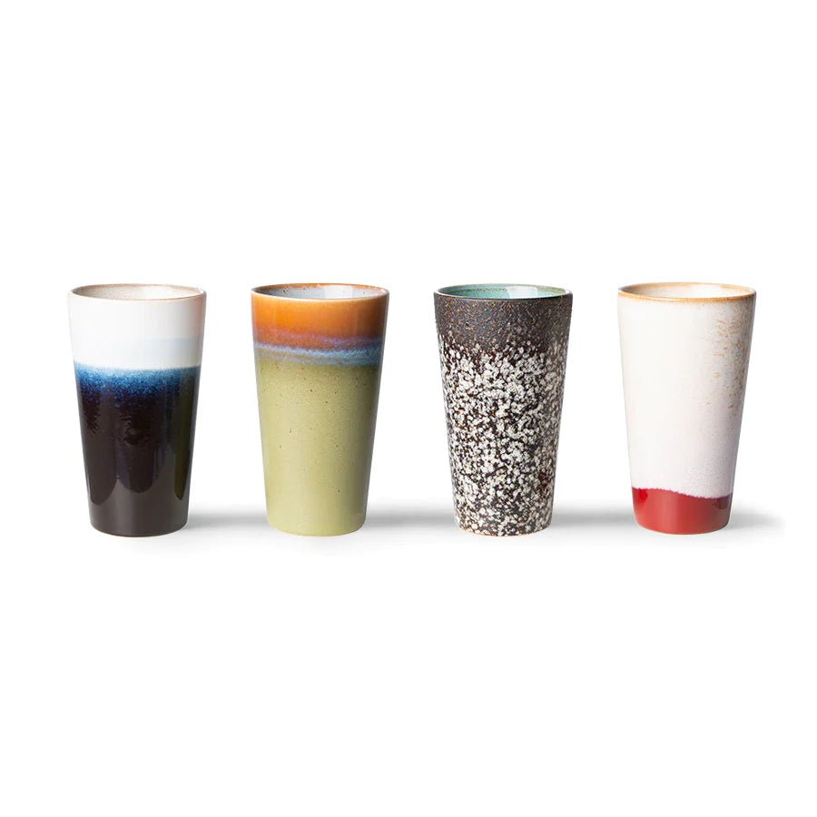 70s ceramics latte mugs Antares (set of 4) - Urban Nest