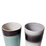 70s ceramics: latte mugs, Boogie (set of 2) - Urban Nest