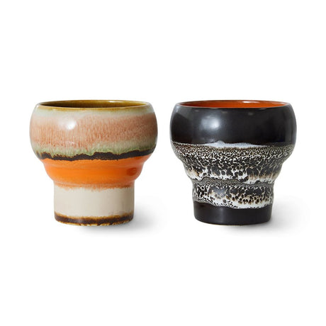 70s ceramics lungo mugs - basalt (set of 2) - Urban Nest