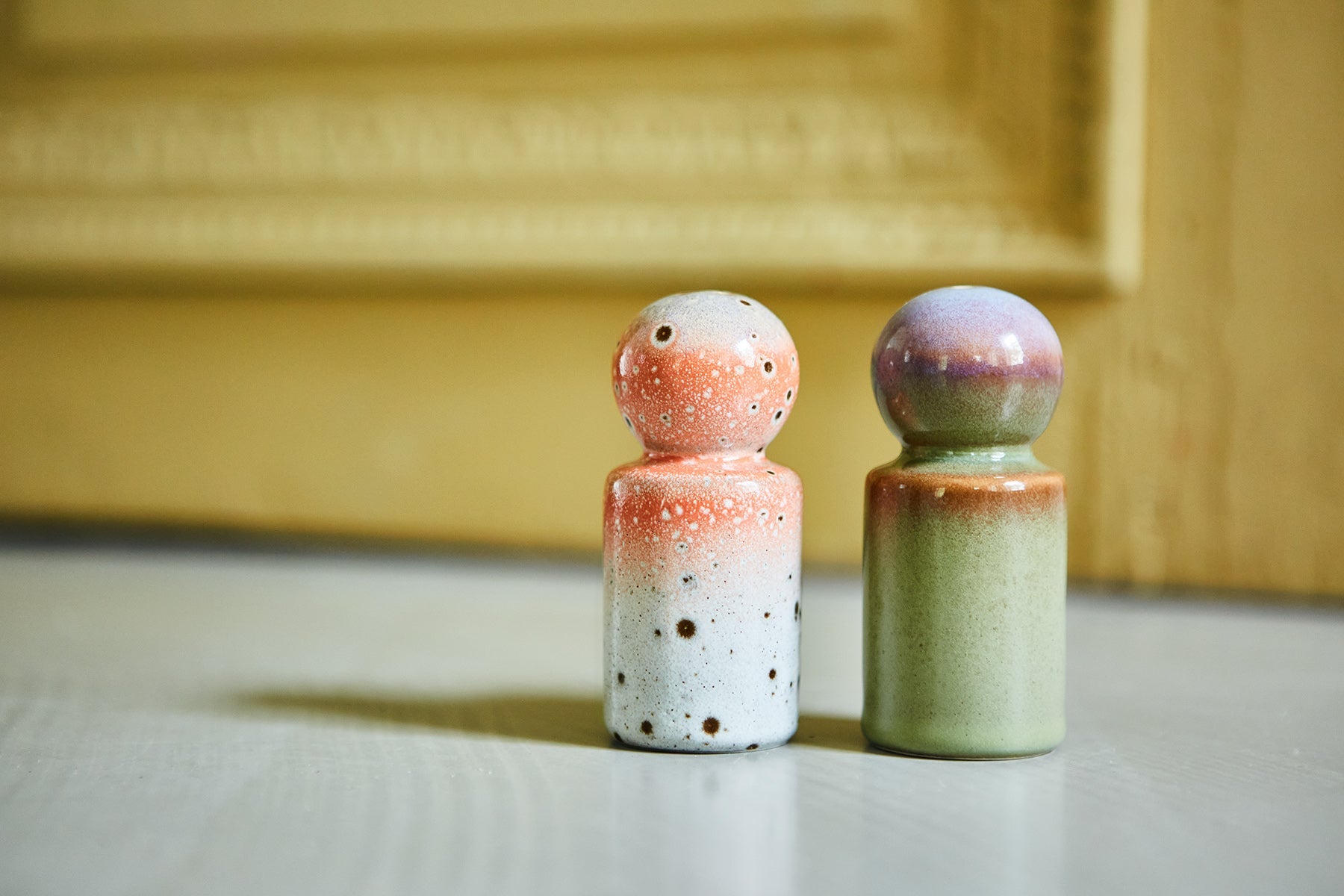 70 s ceramics pepper salt jar asteroids peat