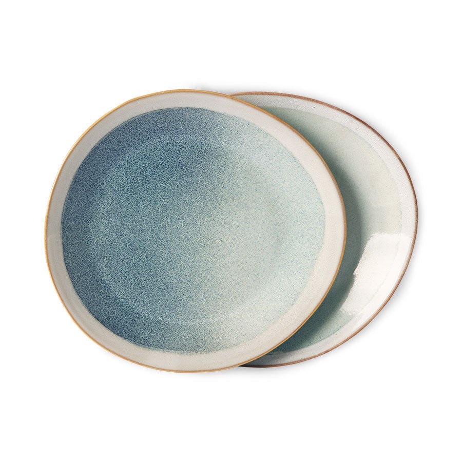 70's ceramics side plate: mist (set of 2) - Urban Nest