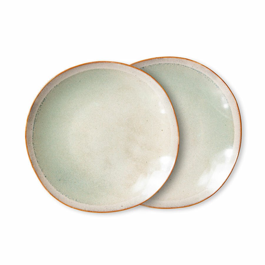 70s Ceramics side plates - mist (set of 2) - Urban Nest