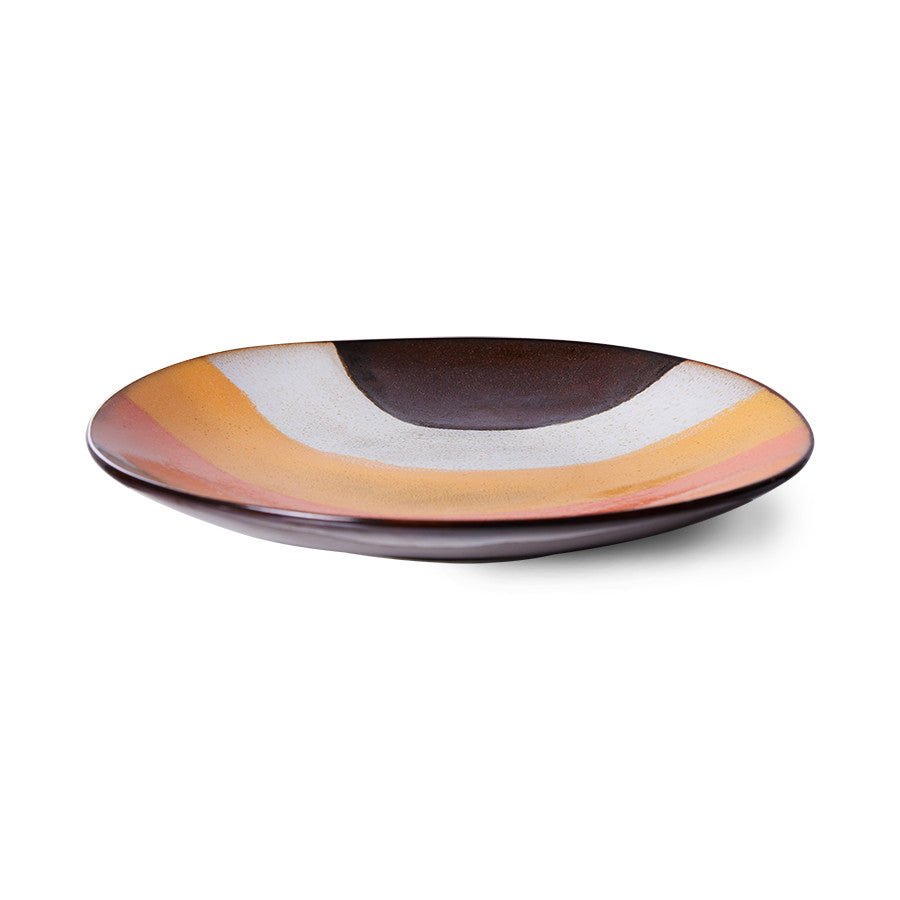 70s ceramics: side plates, Retro wave (set of 2) - Urban Nest
