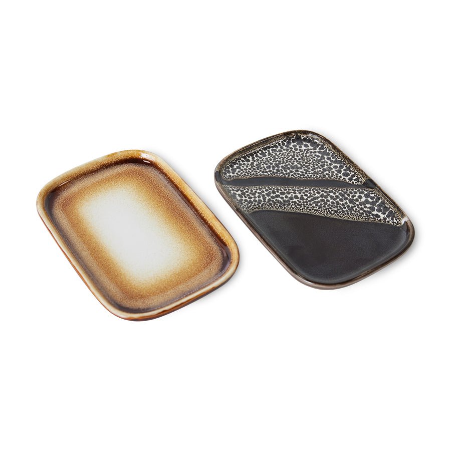 70s ceramics: small trays, mojave (set of 2) - Urban Nest