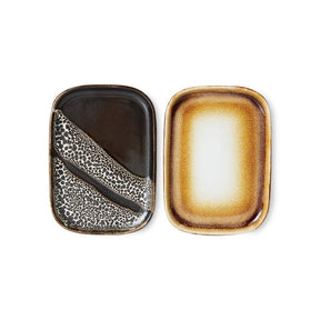 70s ceramics: small trays, mojave (set of 2) - Urban Nest