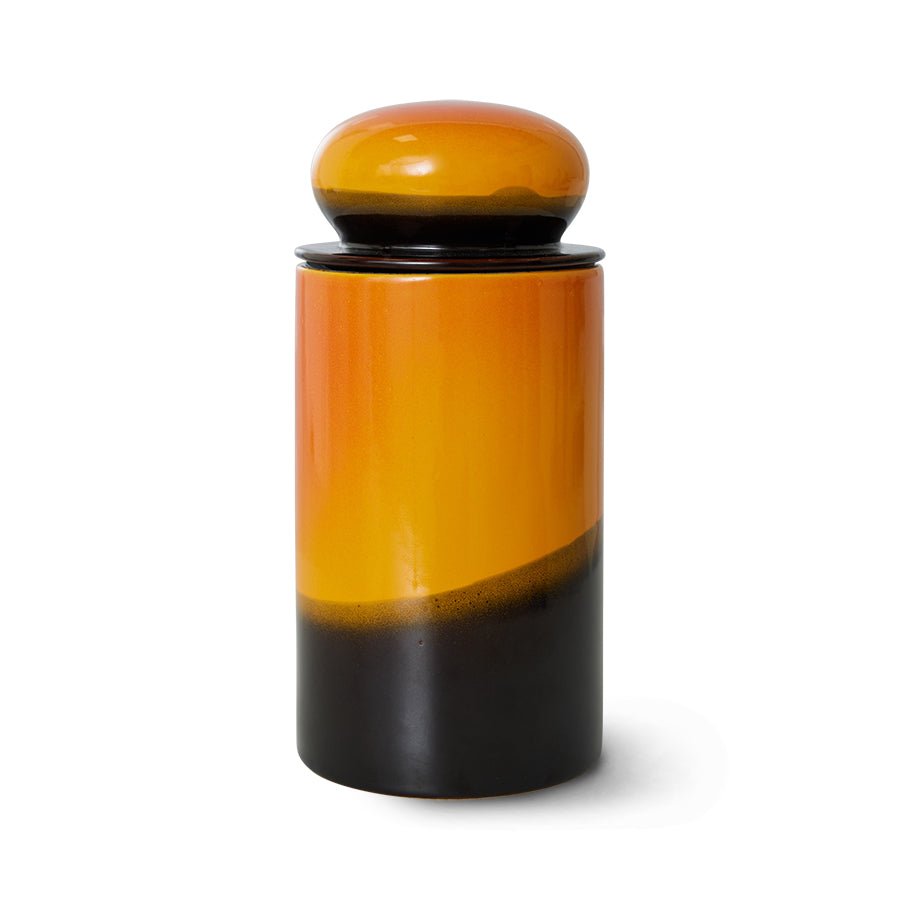 70s ceramics storage jar - sunshine - Urban Nest