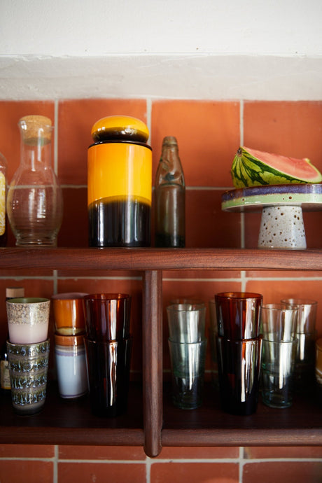70s ceramics storage jar - sunshine - Urban Nest