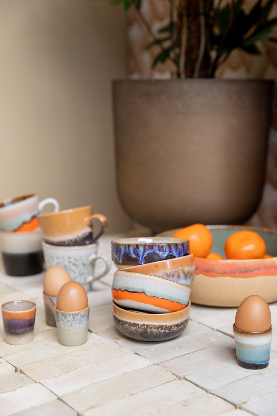 70s ceramics: tapas bowls, crystal (set of 4) - Urban Nest