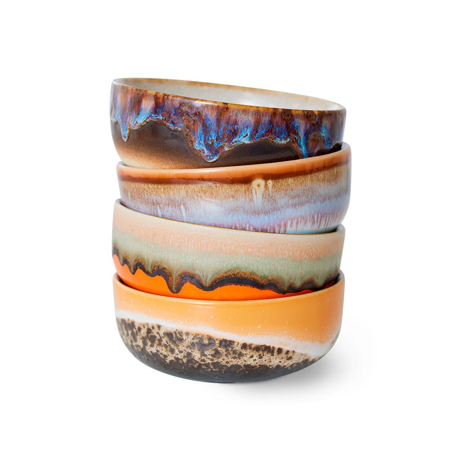 70s ceramics: tapas bowls, crystal (set of 4) - Urban Nest