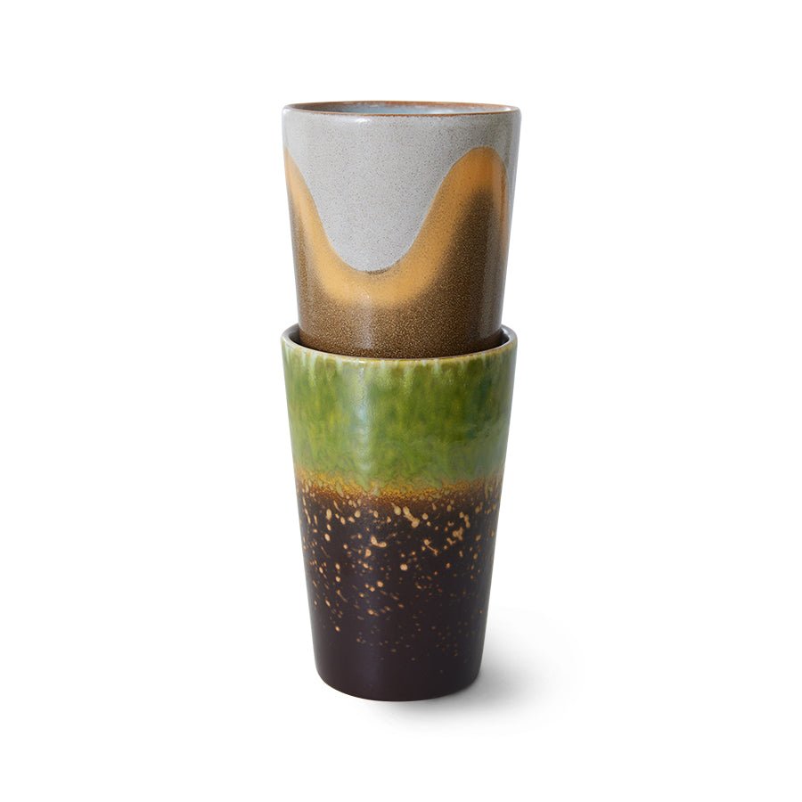 70s ceramics: tea mugs, fuse (set of 2) - Urban Nest