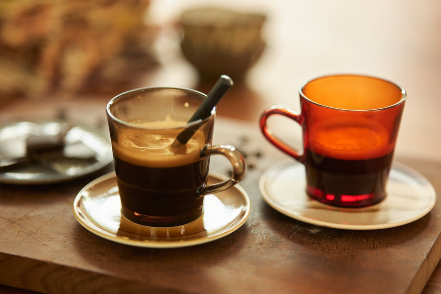 70S Glassware: coffee cups mud brown (set of 4) - Urban Nest