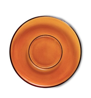 70's Glassware saucers - Amber brown (set of 4) - Urban Nest