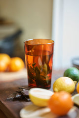 70's glassware tea - amber brown (set of 4) - Urban Nest