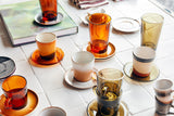 70's glassware tea - amber brown (set of 4) - Urban Nest