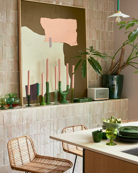 Abstract painting - mustard/ nude - Urban Nest