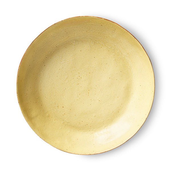 Bold and Basic ceramics - side plate yellow/ brown (set of 2) - Urban Nest