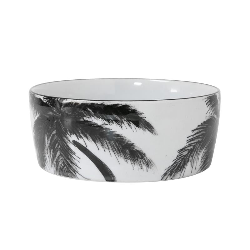 Bold & Basic ceramics: porcelain bowl - palms - Urban Nest