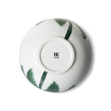 Bold & basic ceramics: porcelain bowl - palms - green - Urban Nest