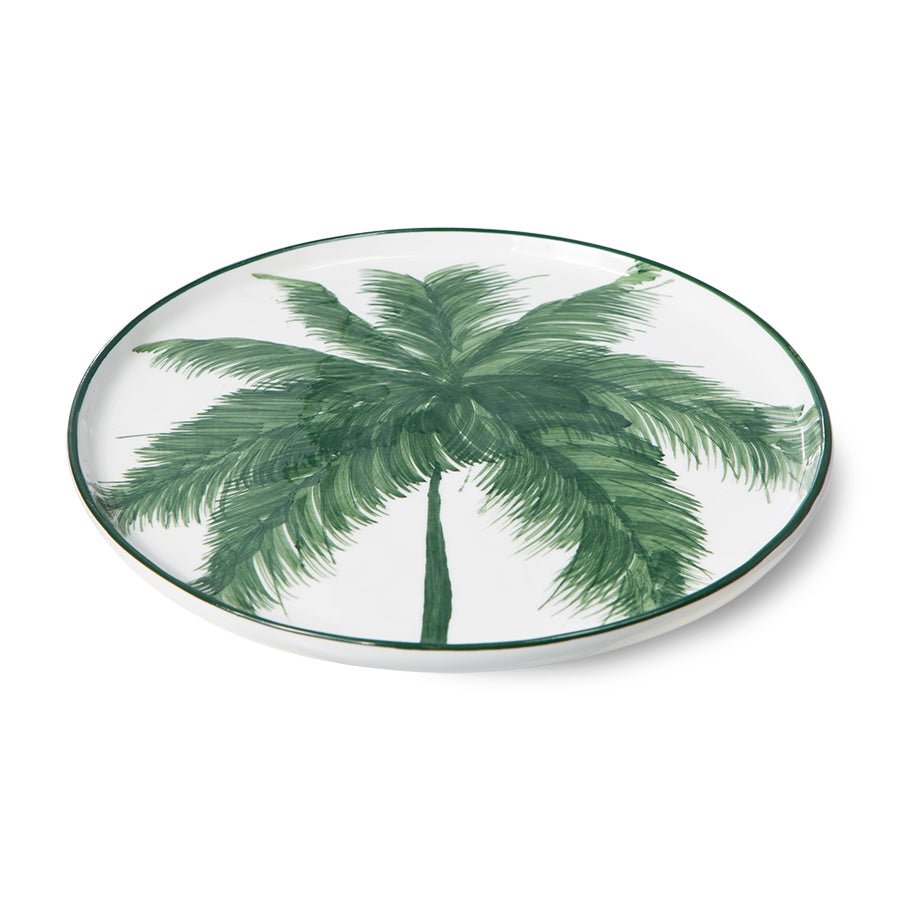 Bold & basic ceramics: porcelain side plate - palms green - Urban Nest