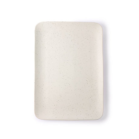 Bold & basic ceramics: speckled tray - white - Urban Nest