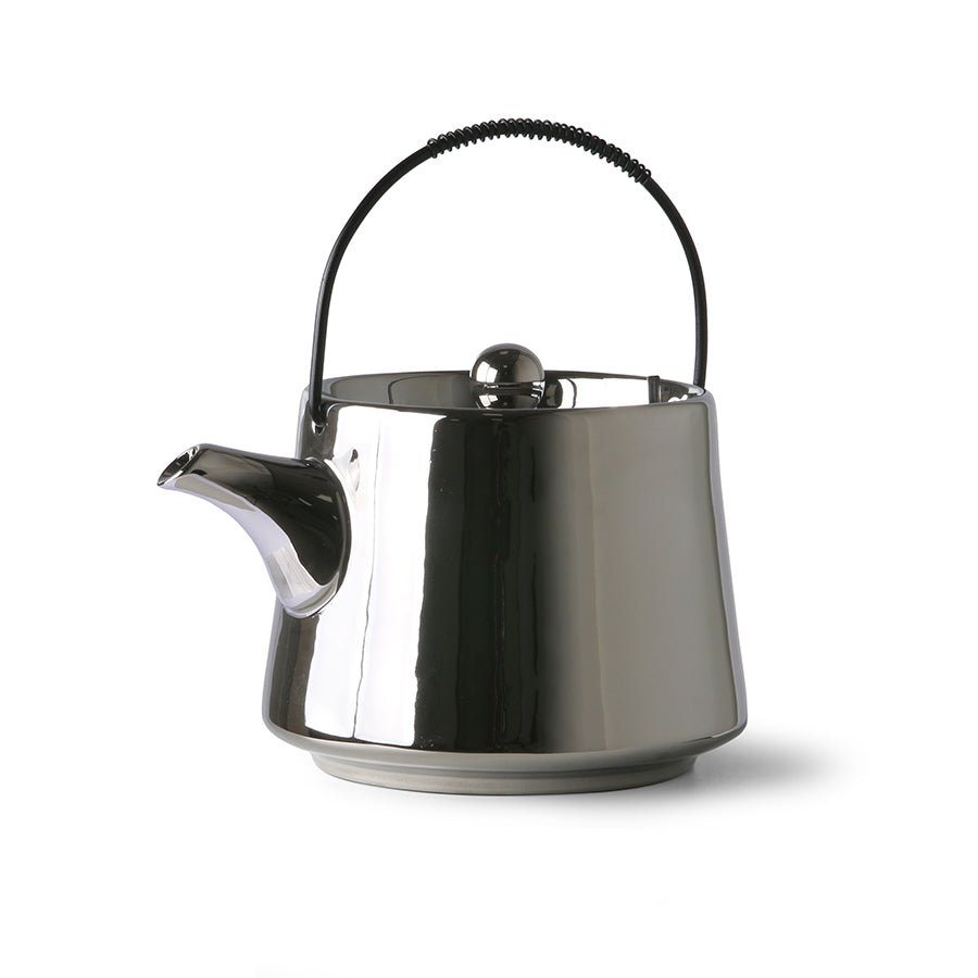 Bold & basic ceramics: tea pot - silver - Urban Nest