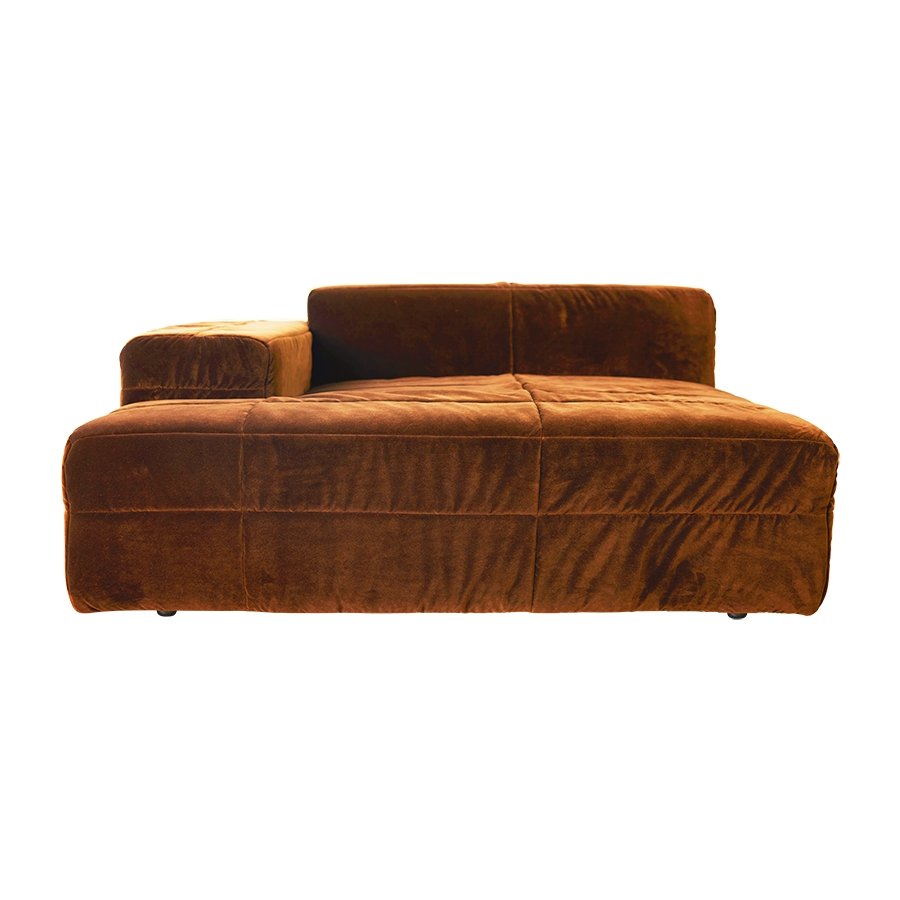 Brut sofa - Element left divan, royal velvet, caramel - Urban Nest