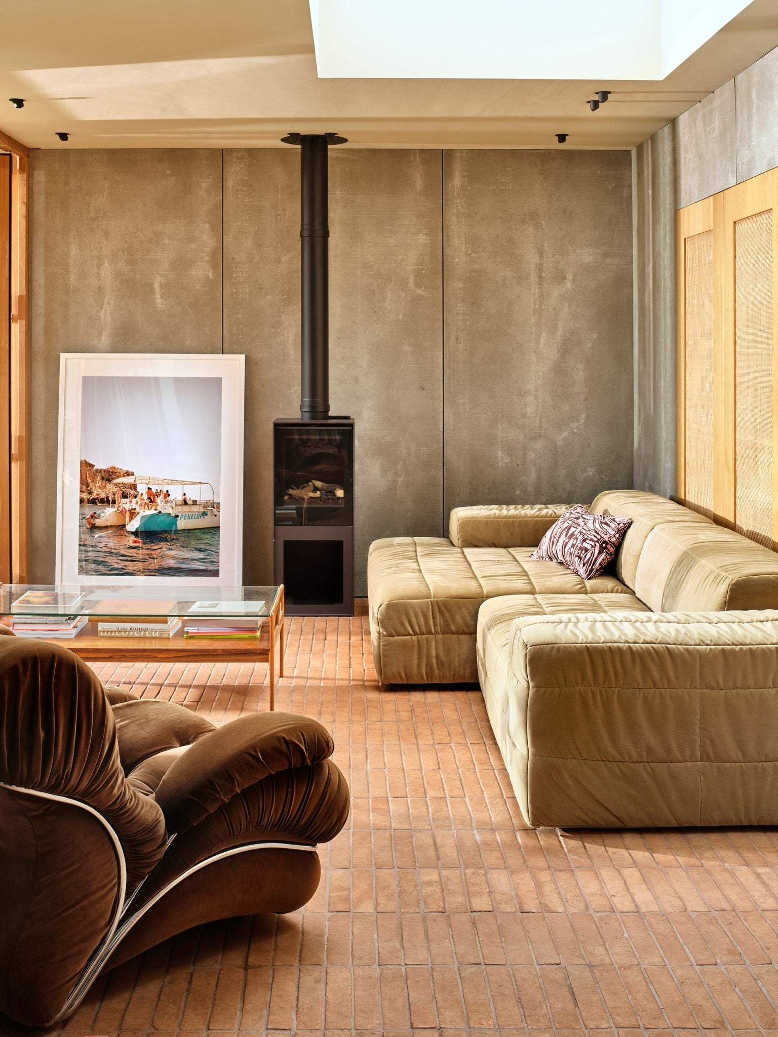 Brut sofa - Element left divan, royal velvet, cream - Urban Nest