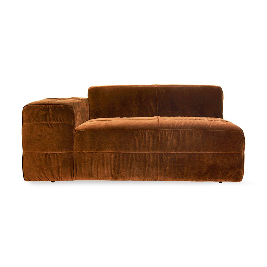 Brut sofa - Element left, royal velvet, caramel - Urban Nest