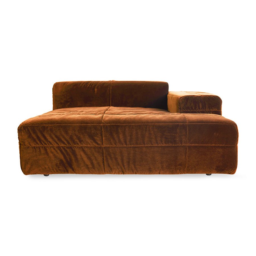Brut sofa - element right divan, royal velvet, caramel - Urban Nest