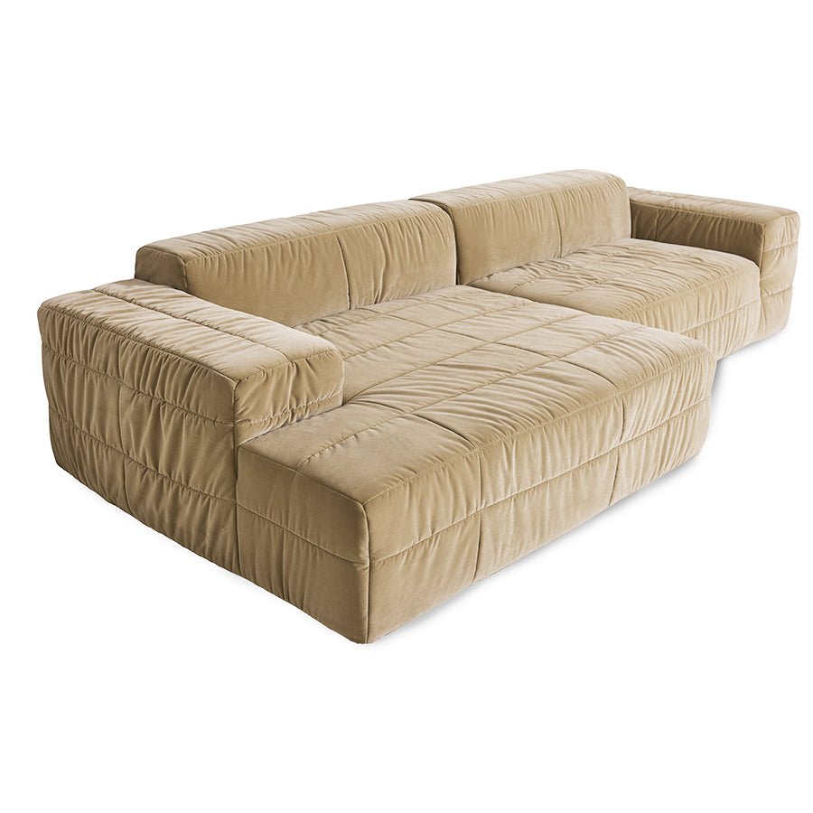 Brut sofa - Element right, royal velvet, cream - Urban Nest