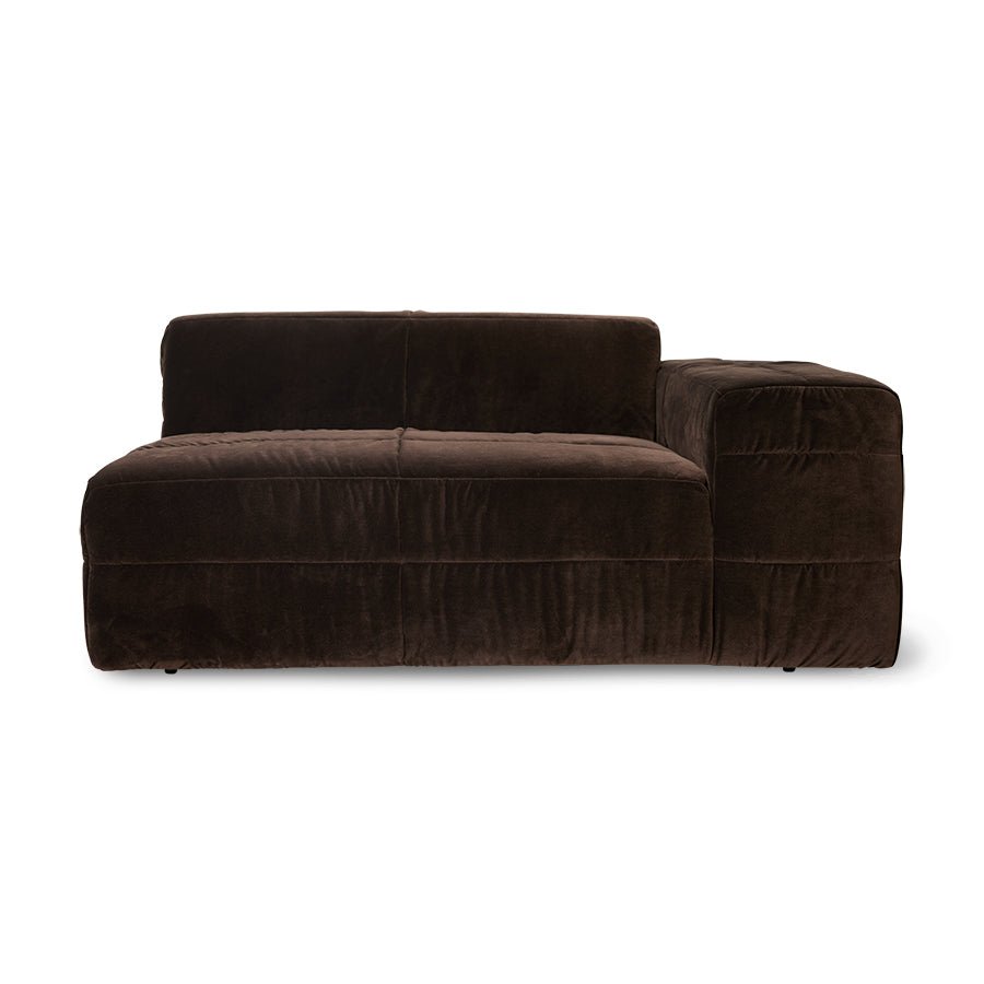 Brut sofa - Element right, royal velvet, espresso - Urban Nest