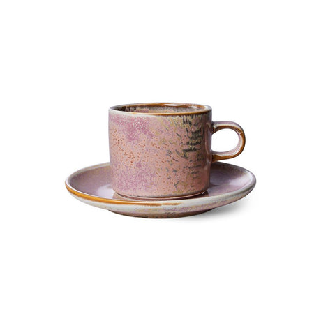 Chef ceramics: cup and saucer, rustic pink - Urban Nest