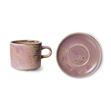 Chef ceramics: cup and saucer, rustic pink - Urban Nest