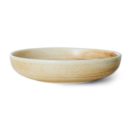 Chef ceramics: deep plate L, rustic cream/brown - Urban Nest
