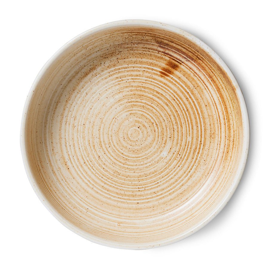 Chef ceramics: deep plate L, rustic cream/brown - Urban Nest