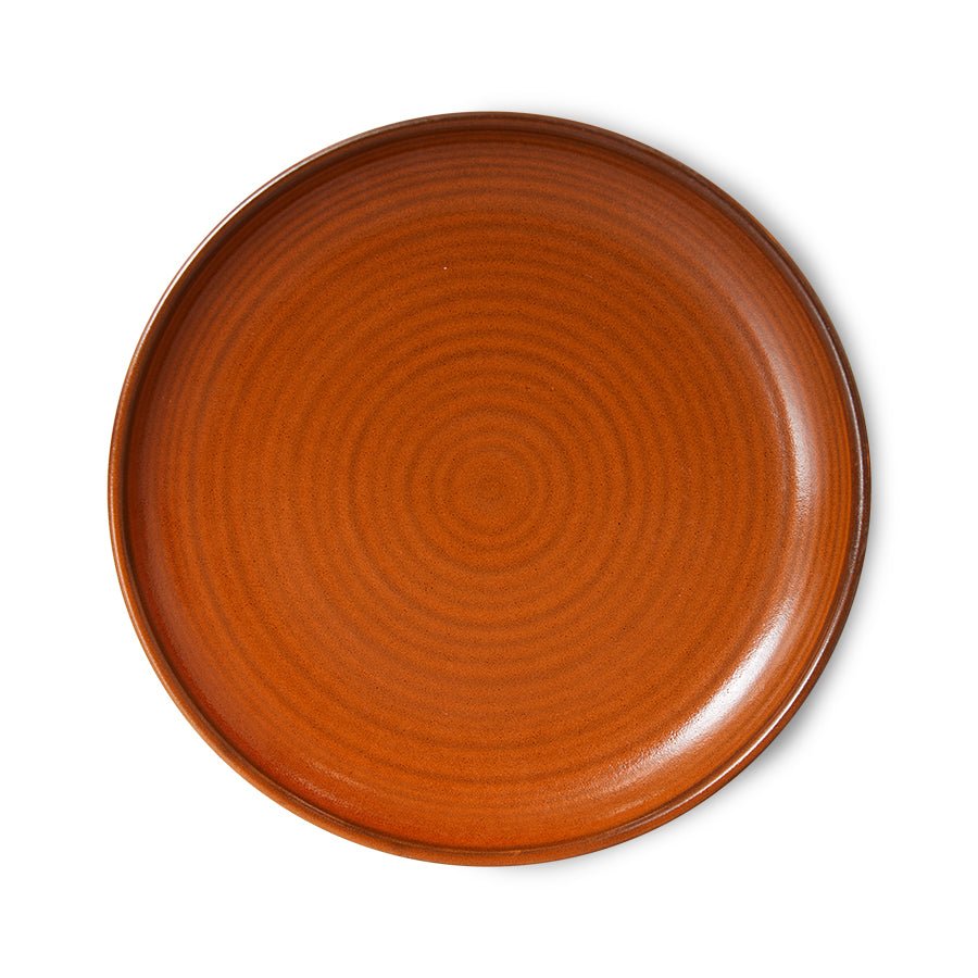 Chef ceramics dinner plate - burned orange - Urban Nest
