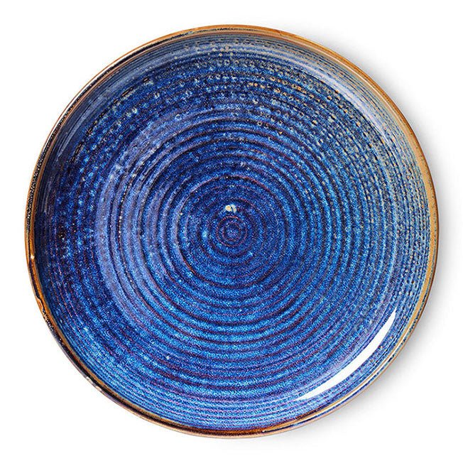 Chef ceramics: dinner plate, rustic blue - Urban Nest