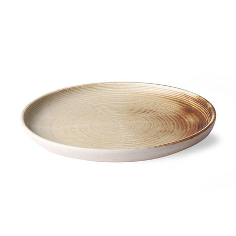 Chef ceramics: dinner plate rustic cream/brown - Urban Nest