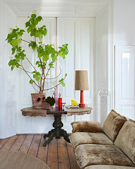 Cone lampshade - silk | brown - Urban Nest