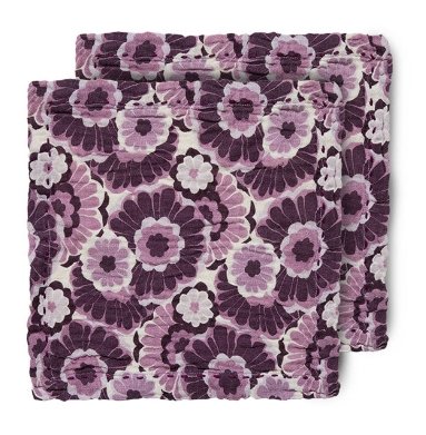 Cotton napkins- Floral burgundy (set of 2) - Urban Nest