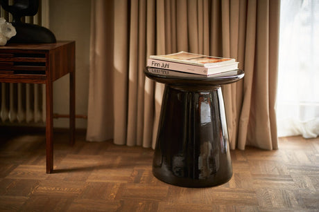 Earthenware side table - Black - Urban Nest
