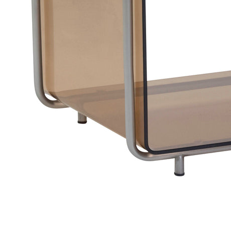Echo Magazine Holder Brown/Nickel - Urban Nest