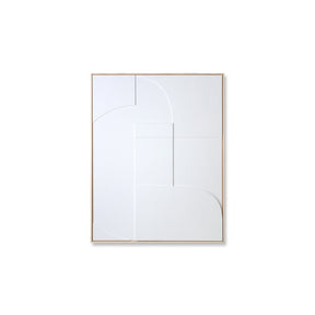 Framed relief art panel A - white M - Urban Nest